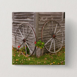 Bóton Quadrado 5.08cm EUA, Maine. Rodas de Carroça