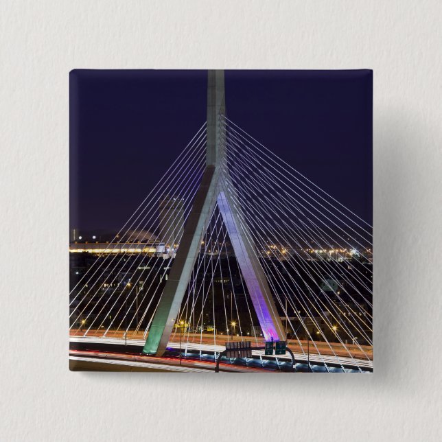 Bóton Quadrado 5.08cm EUA, Massachusetts, Boston. Leonard Zakim (Frente)