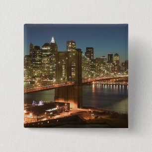 Bóton Quadrado 5.08cm EUA, Nova York, Nova Iorque, Manhattan: