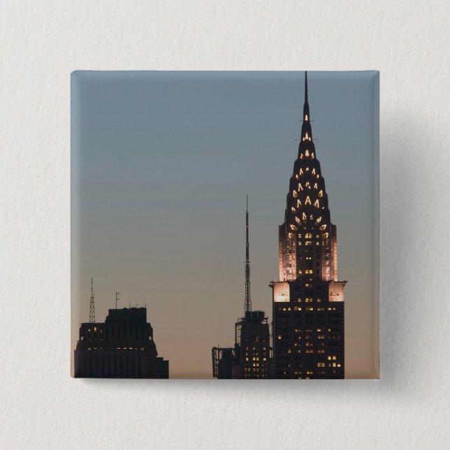 Bóton Quadrado 5.08cm EUA, Nova York, Nova Iorque, Manhattan: 3 (Frente)