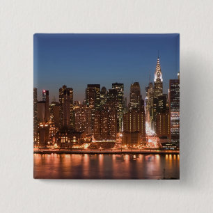 Bóton Quadrado 5.08cm EUA, Nova York, Nova Iorque, Manhattan: Material