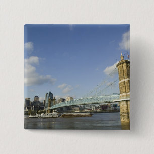 Bóton Quadrado 5.08cm EUA, Ohio, Cincinnati: Roebling Suspensão 2