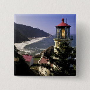 Bóton Quadrado 5.08cm EUA, Oregon, Florença. Farol de Cabeça Heceta