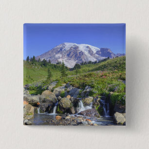 Bóton Quadrado 5.08cm EUA, Washington, Mt. Rainier NP, Mt. Rainier e 2