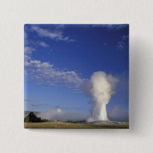 Bóton Quadrado 5.08cm EUA, Wyoming. Parque Nacional de Yellowstone. Velh