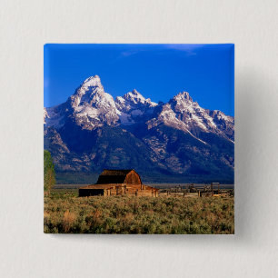 Bóton Quadrado 5.08cm EUA, Wyoming, Parque Nacional Grand Teton, Manhã
