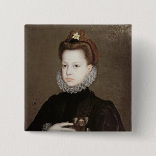 Bóton Quadrado 5.08cm Eugenia de Isabella Clara do Infanta