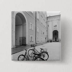 Bóton Quadrado 5.08cm Europa, Áustria, Salzburgo. Bicicletas na