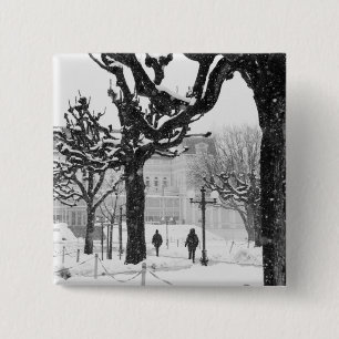 Bóton Quadrado 5.08cm Europa, Áustria, Salzburgo. Inverno,