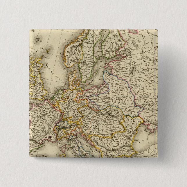 Bóton Quadrado 5.08cm Europa em 1789 (Frente)