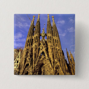 Bóton Quadrado 5.08cm Europa, Espanha, Barcelona, Sagrada Familia