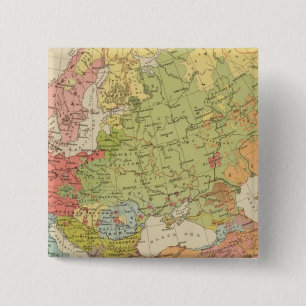 Bóton Quadrado 5.08cm Europa etnográfica