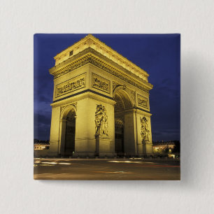 Bóton Quadrado 5.08cm Europa, França, Paris. Arco do Triunfo