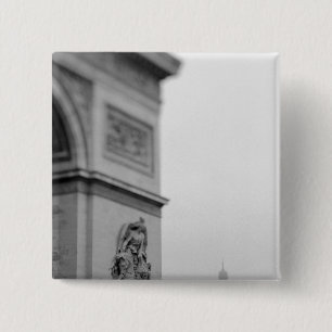 Bóton Quadrado 5.08cm Europa, França, Paris. Arco do Triunfo e 2