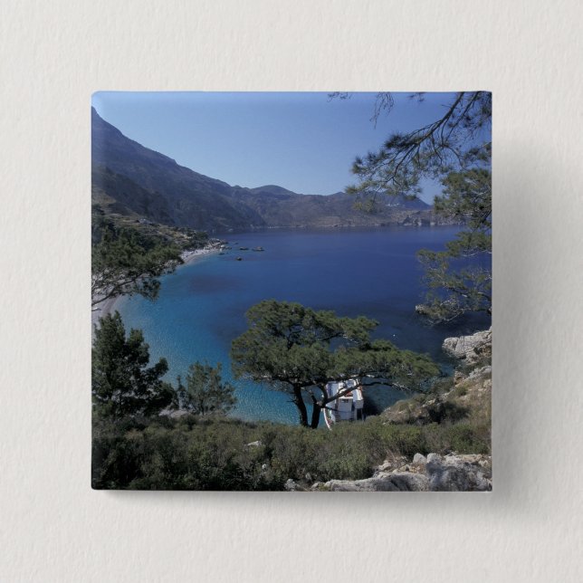 Bóton Quadrado 5.08cm Europa, Grécia, Karpathos, Dodecanês; Apella (Frente)