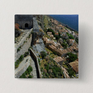 Bóton Quadrado 5.08cm Europa, Grécia, Peloponneso, Monemvasia