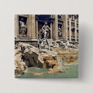 Bóton Quadrado 5.08cm Europa, Itália, Roma. As moedas enfiam a parte in