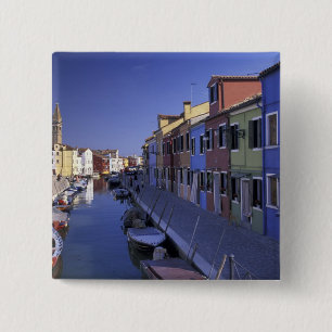 Bóton Quadrado 5.08cm Europa, Itália, Veneza, Ilha Murano, Colorido