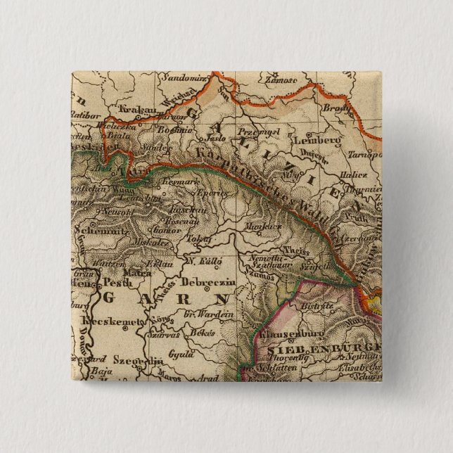 Bóton Quadrado 5.08cm Europa Oriental (Frente)