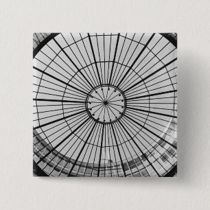 Bóton Quadrado 5.08cm Europa, Suiça, Zurique. Cúpula de vidro