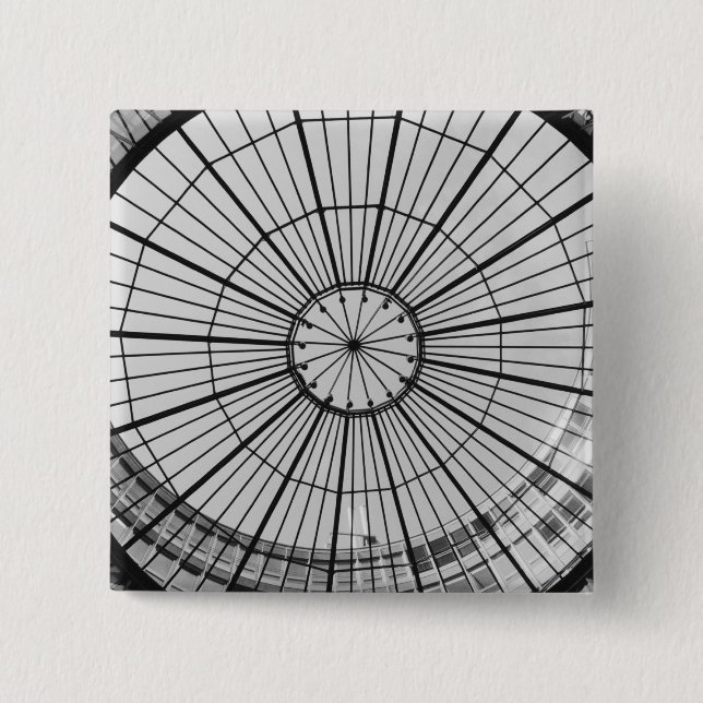 Bóton Quadrado 5.08cm Europa, Suiça, Zurique. Cúpula de vidro (Frente)