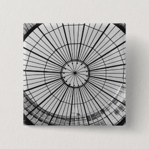 Bóton Quadrado 5.08cm Europa, Suiça, Zurique. Cúpula de vidro