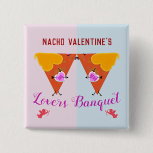 Bóton Quadrado 5.08cm Evento de Namorados Nacho
