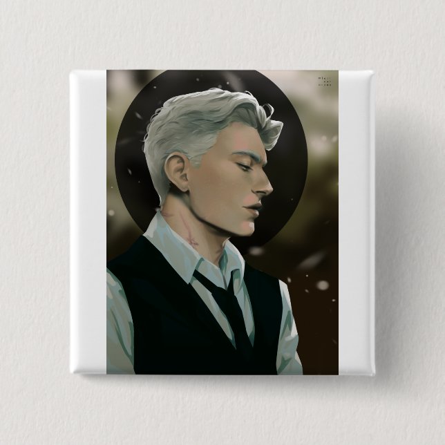 Bóton Quadrado 5.08cm Everett Button (Frente)