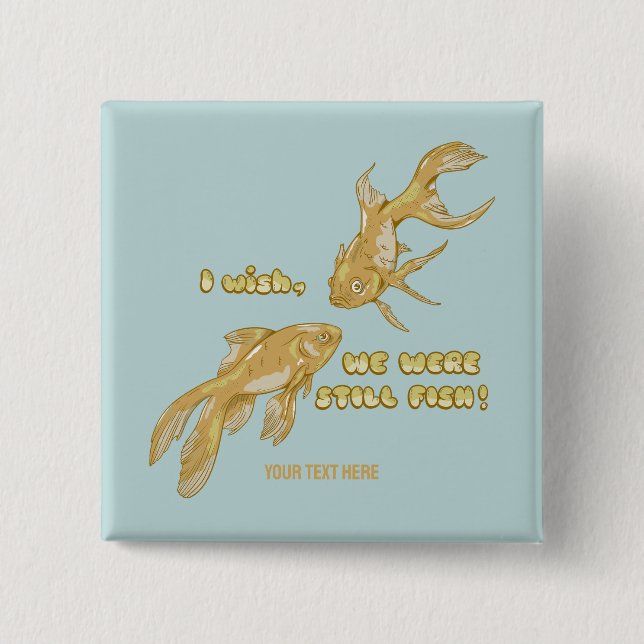 Bóton Quadrado 5.08cm Evolução do peixe (Frente)