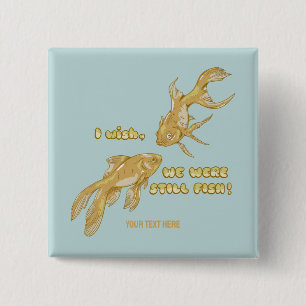 Bóton Quadrado 5.08cm Evolução do peixe