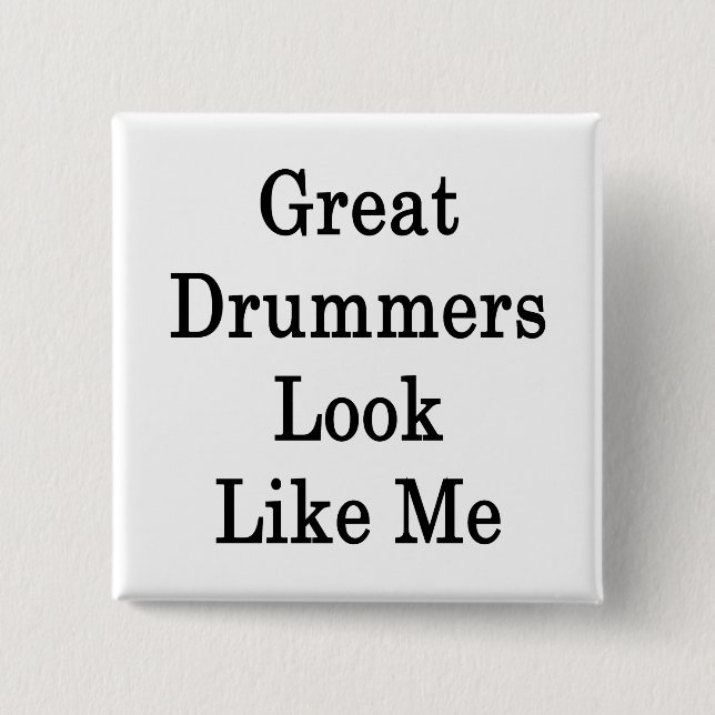 Bóton Quadrado 5.08cm Excelente Drummers Parecem-Me (Frente)