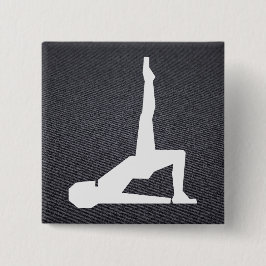 Bóton Quadrado 5.08cm Exercícios fêmeas gráficos