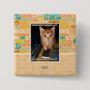 Bóton Quadrado 5.08cm Exército de robôs maus