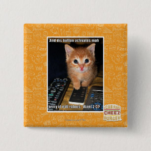 Bóton Quadrado 5.08cm Exército de robôs maus