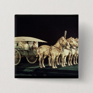 Bóton Quadrado 5.08cm Exército do Terracotta, dinastia de Qin
