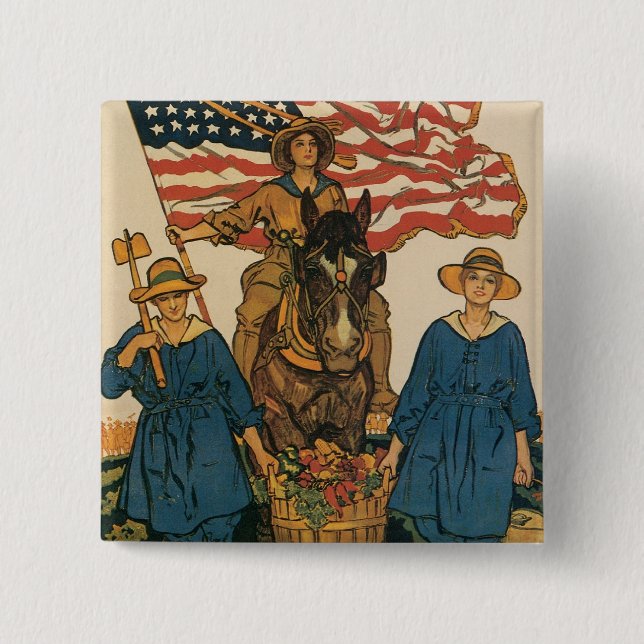 Bóton Quadrado 5.08cm Exército Terrestre das Mulheres (Frente)
