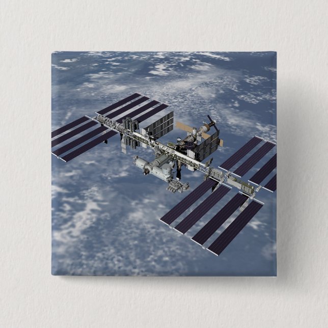 Bóton Quadrado 5.08cm Exibição 2 gerada por computador (Frente)