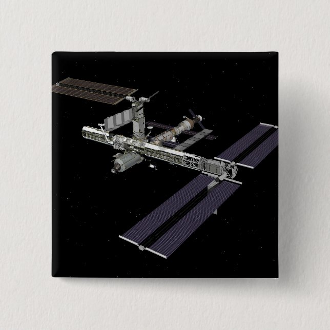 Bóton Quadrado 5.08cm Exibição gerada por computador 18 (Frente)
