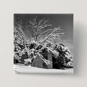 Bóton Quadrado 5.08cm Explosão de inverno B+W