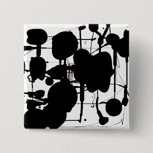 Bóton Quadrado 5.08cm Expressionista abstrato