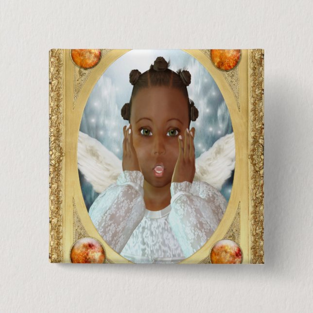 Bóton Quadrado 5.08cm Expressões # 2 (Frente)