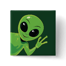 Extraterrestre de desenho animado simpático acenan
