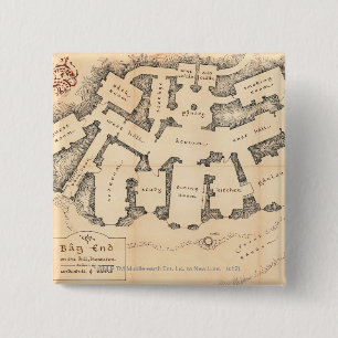 Bóton Quadrado 5.08cm Extremidade do saco