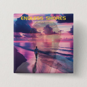 Bóton Quadrado 5.08cm Fabian Starr Cobrir de álbum das Shores Infinita