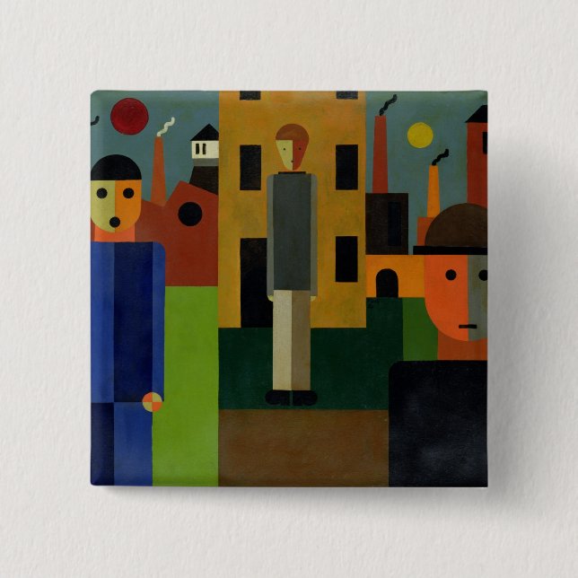 Bóton Quadrado 5.08cm Fábrica, 1926 (Frente)