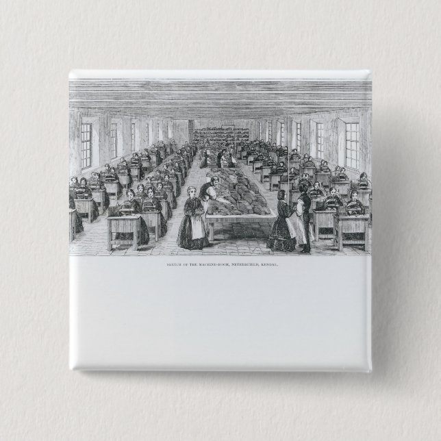 Bóton Quadrado 5.08cm Fábrica de calçados (Frente)