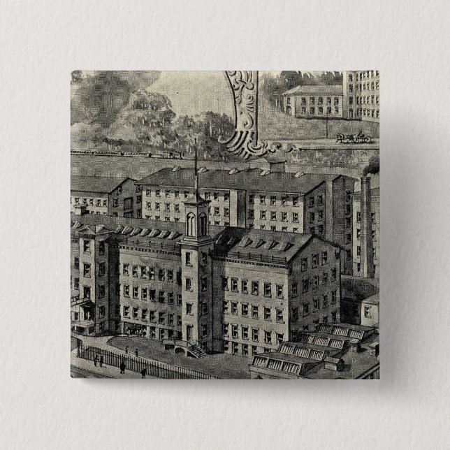 Bóton Quadrado 5.08cm Fábrica JJ Regan (Frente)