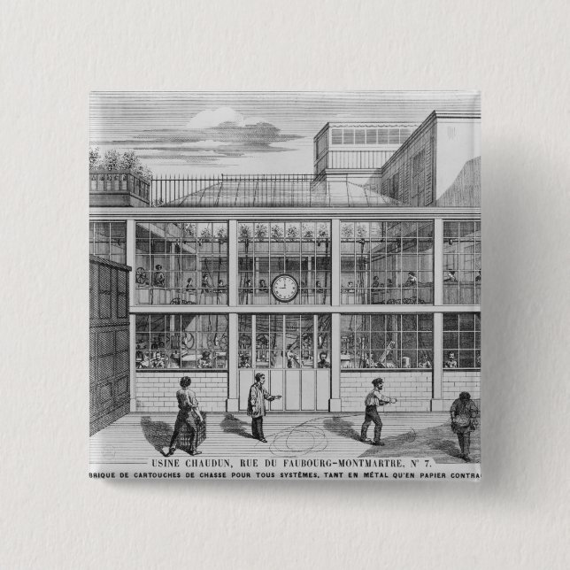 Bóton Quadrado 5.08cm Fábrica para cartuchos da espingarda, Usine (Frente)