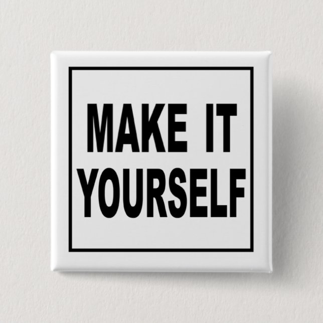 Bóton Quadrado 5.08cm Faça-lhe você mesmo os pinos feitos sob encomenda (Frente)