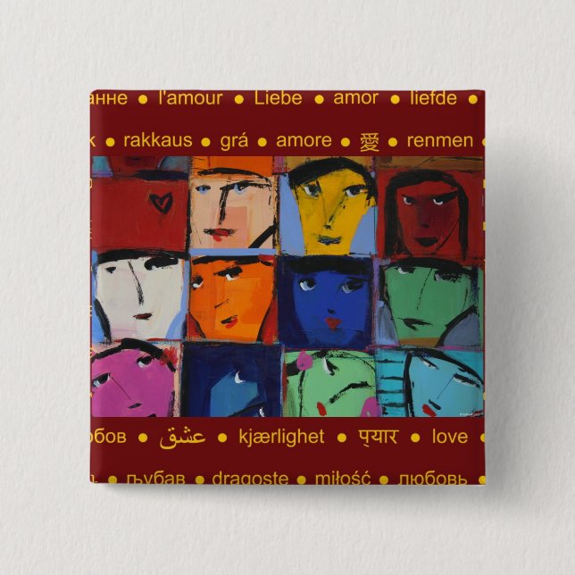 Bóton Quadrado 5.08cm Faces (Frente)